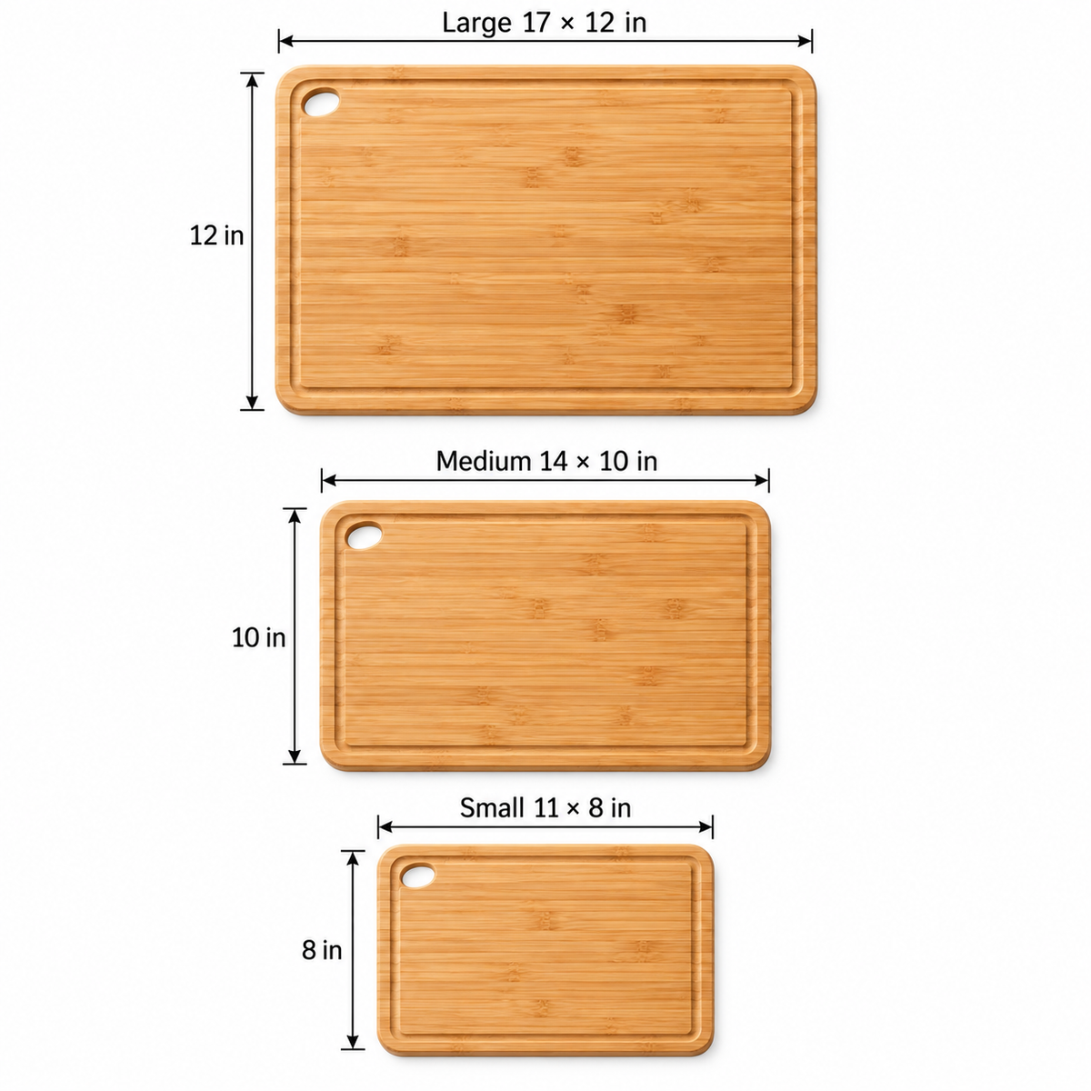 Oakridge Bamboo Cutting Board Set